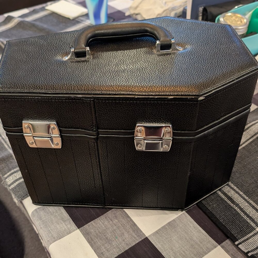 Lux de Ville | RARE! Matte Black Coffin Train Case | Retired - Picture 4 of 11